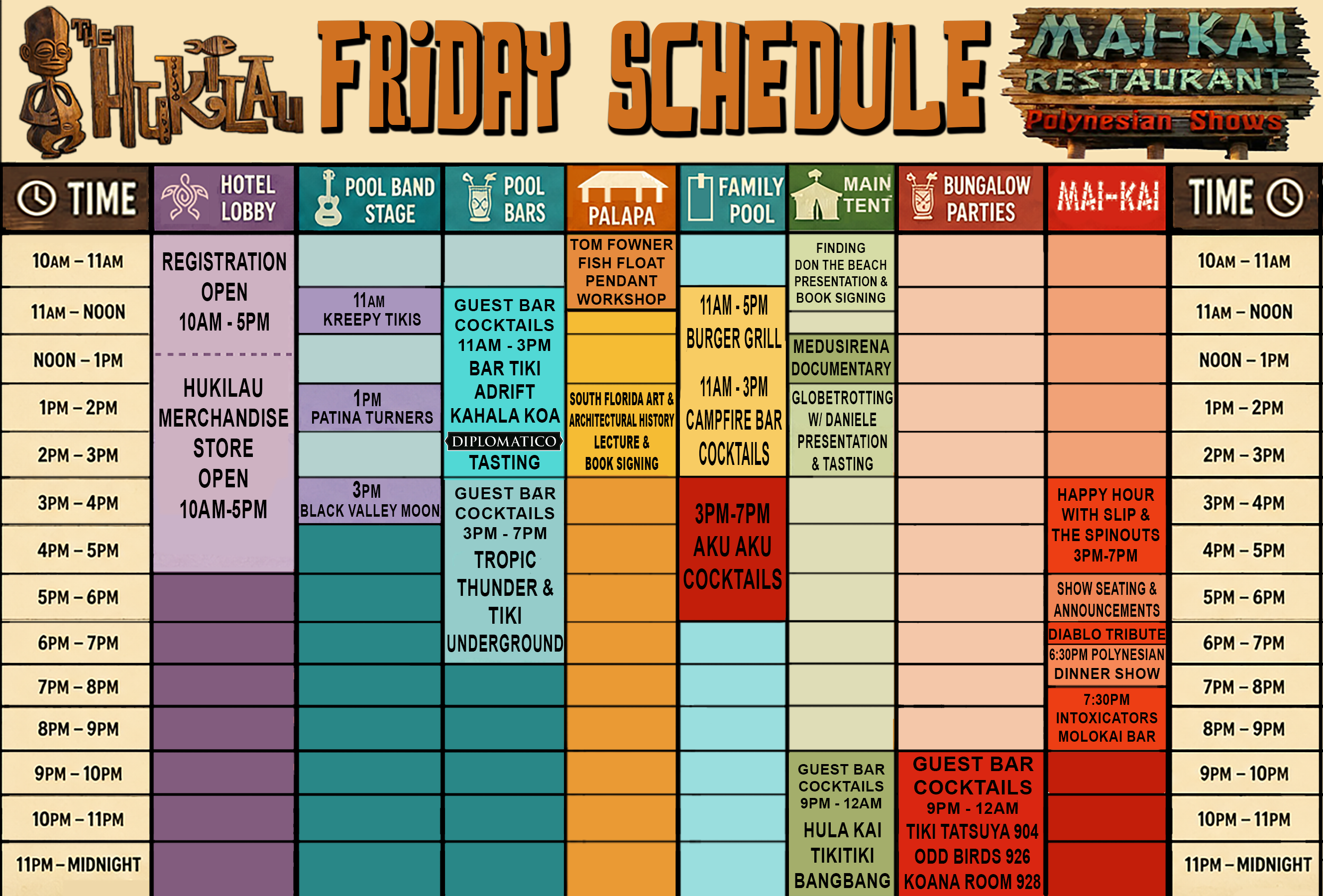 Friday Schedule