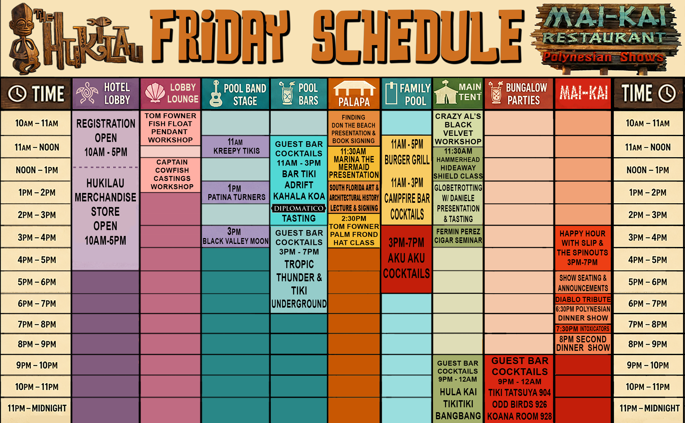 Friday Schedule