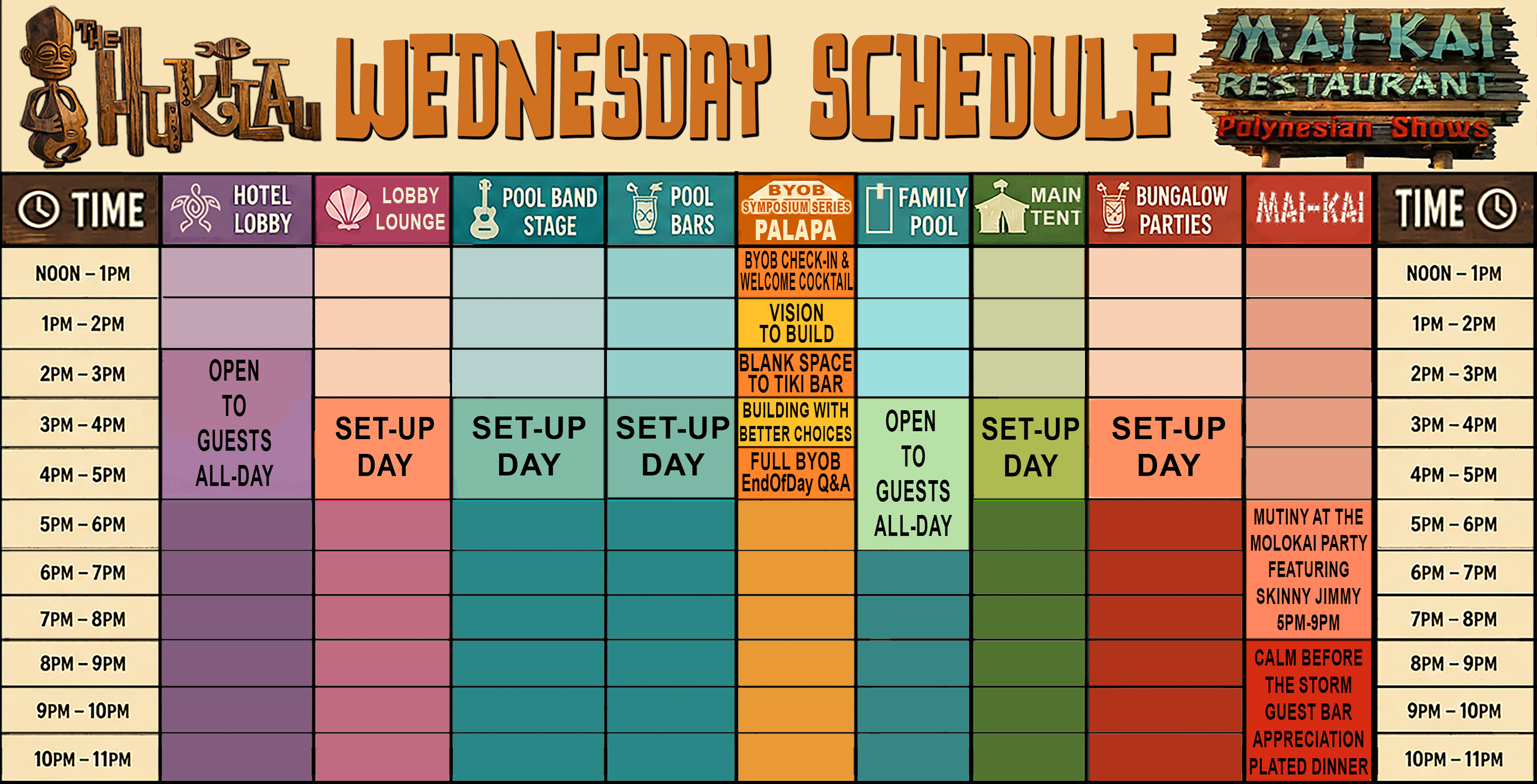 Wednesday Schedule